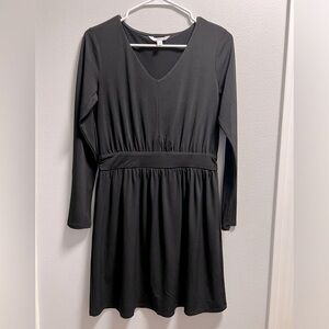 Charming Charlie Long Sleeve Black Jersey Knit Dress Size Small